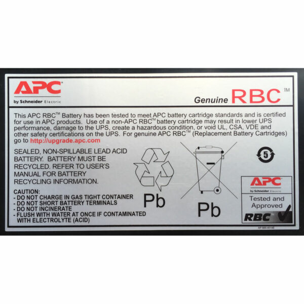 Battery for Uninterruptible Power Supply System UPS APC RBC6 Replacement 24 V - Image 2