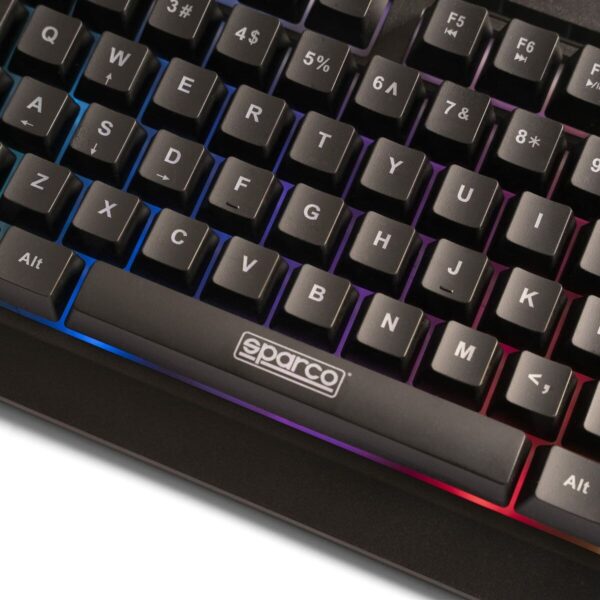 Gaming Keyboard Sparco SPMEMKEYBOARD Spanish Qwerty - Image 2