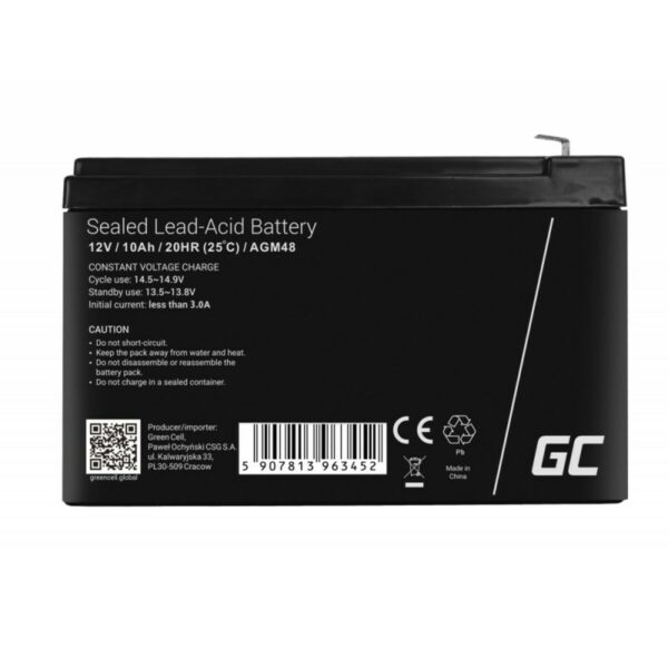 Battery for Uninterruptible Power Supply System UPS Green Cell AGM48 10 Ah 12 V - Image 4