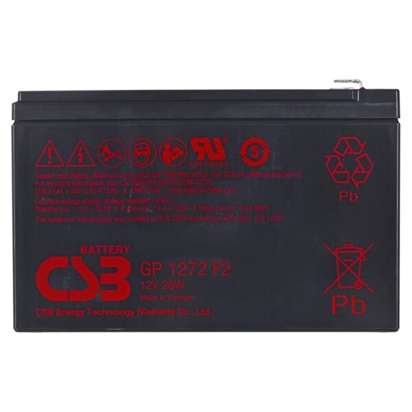 Battery for Uninterruptible Power Supply System UPS HITACHI CSB GP1272 F2 72 Ah 12 V - Image 2