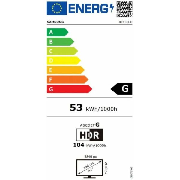 Videowall Monitor Samsung LH43BEDHLGUXEN 4K Ultra HD 43" - Image 2