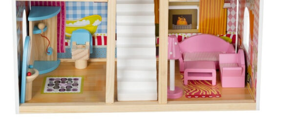 Wooden dollhouse - villa with pool D11251 - Image 4