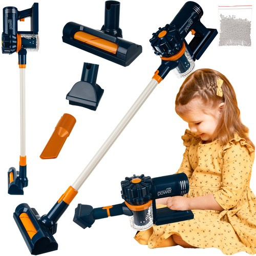 Children's upright vacuum cleaner - blue