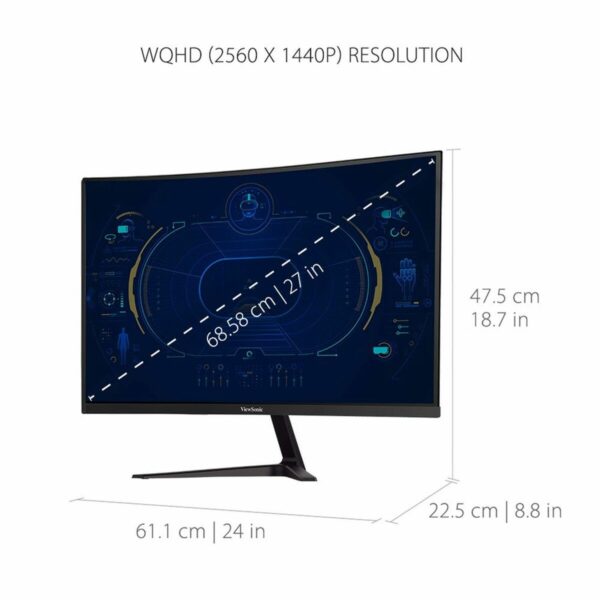 Monitor ViewSonic VX2718-2KPC-MHD 27" LED Curve 165 Hz VA Flicker free - Image 8