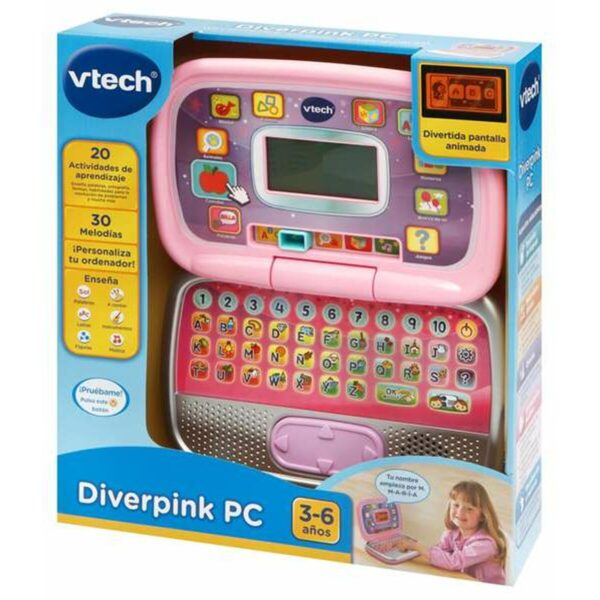Toy computer Vtech Diverpink PC ES 24 x 16 x 6 cm - Image 2