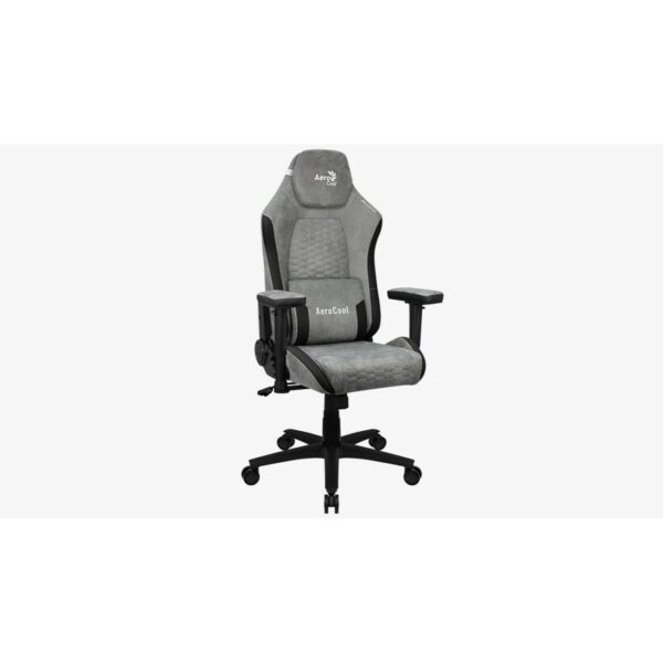 Gaming Chair Aerocool Crown AeroSuede Black Grey - Image 4