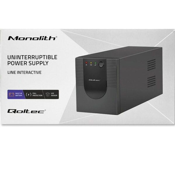 Uninterruptible Power Supply System Interactive UPS Qoltec 53776 900 W - Image 2