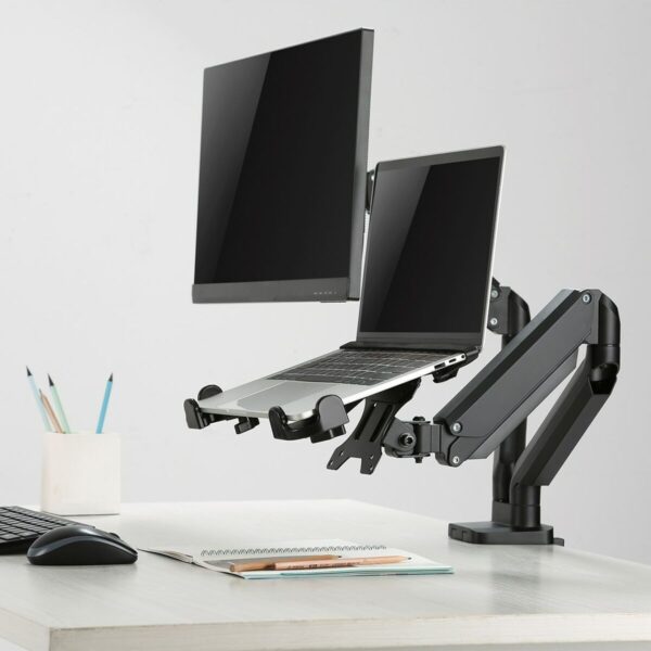 Desk MacLean MC-836 11"-17" Black 59 x 32 x 36 cm - Image 7