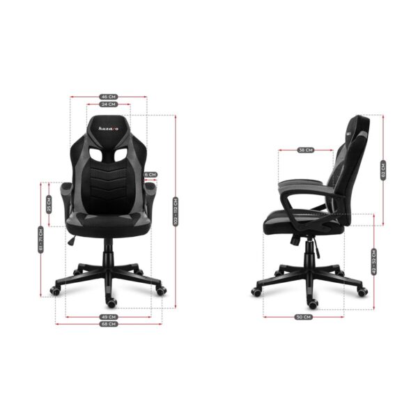 Gaming Chair Huzaro FORCE 2.5 Black Grey - Image 7