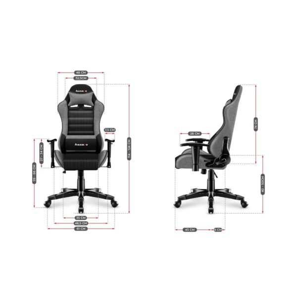 Gaming Chair Huzaro HZ-Ranger 6.0 Grey Mesh Black/Grey - Image 7