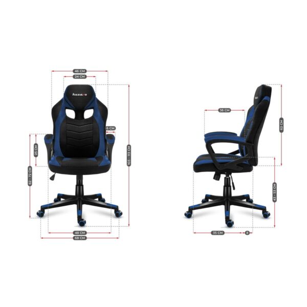 Gaming Chair Huzaro FORCE 2.5 Blue Black - Image 2