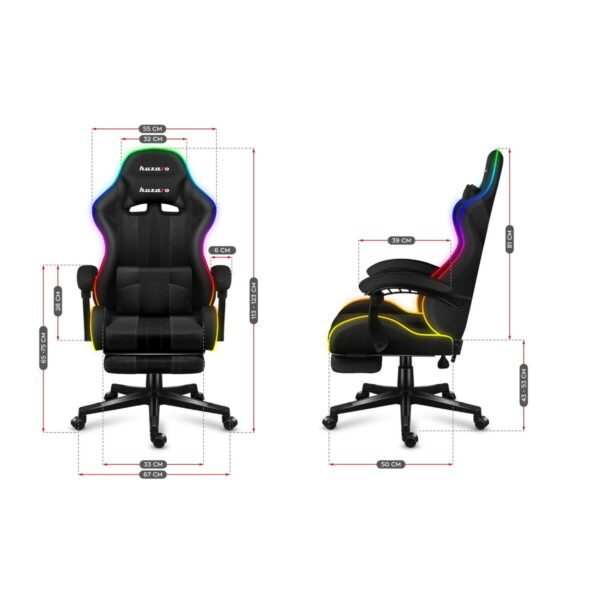Gaming Chair Huzaro HZ-Force 4.7 RGB Black - Image 8