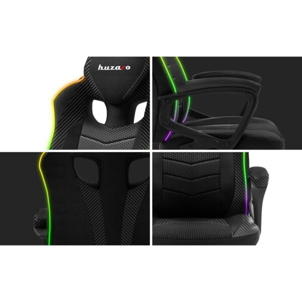 Gaming Chair Huzaro HZ-Force 2.5 RGB Mesh Black Grey - Image 8