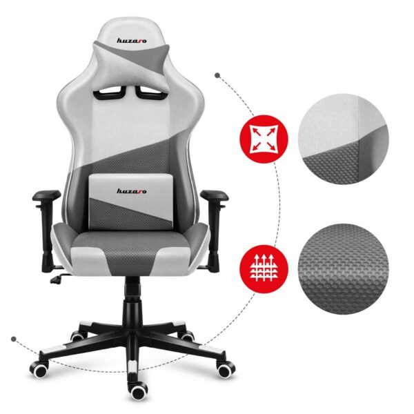 Gaming Chair Huzaro Hz-Force 6.2 White Mesh White - Image 2