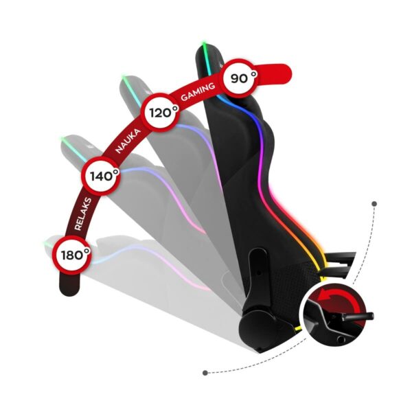 Gaming Chair Huzaro Force 6.2 RGB White - Image 2