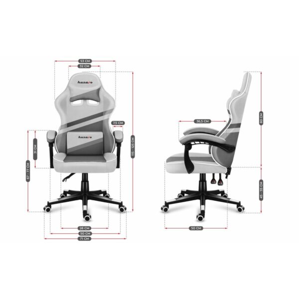 Gaming Chair Huzaro HZ-Force 4.4 White Mesh White - Image 3