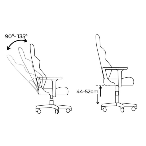 Gaming Chair EDM White Black - Image 6