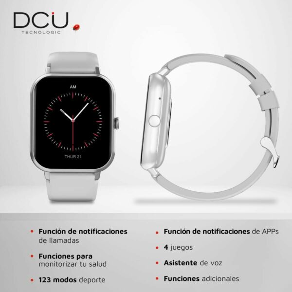 Smartwatch DCU CURVED GLASS PRO 1,83" Grey - Image 4