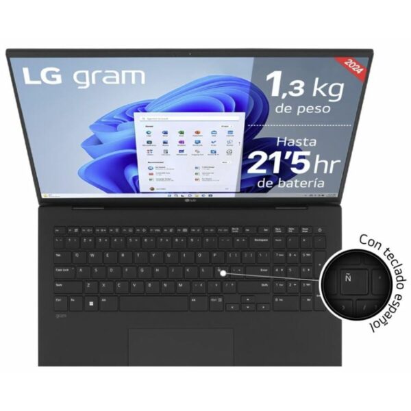 Laptop LG Gram 17Z90S-G.AD7BB 17" Intel Core Ultra 7 155H 32 GB RAM 2 TB SSD - Image 2