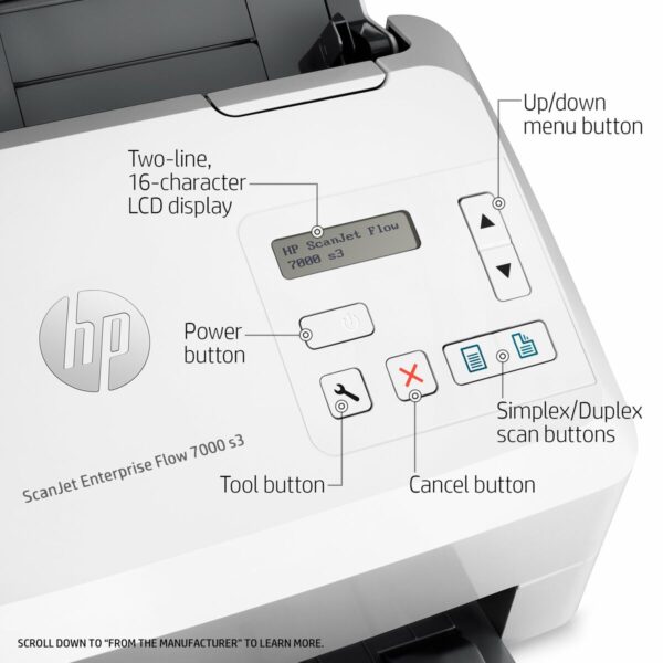 Scanner HP ScanJet Enterprise Flow 7000 S3 75 ppm - Image 3