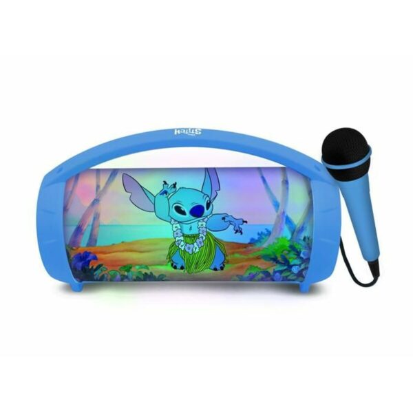 Bluetooth Speaker with Karaoke Microphone Lexibook Stitch Disney Blue - Image 2