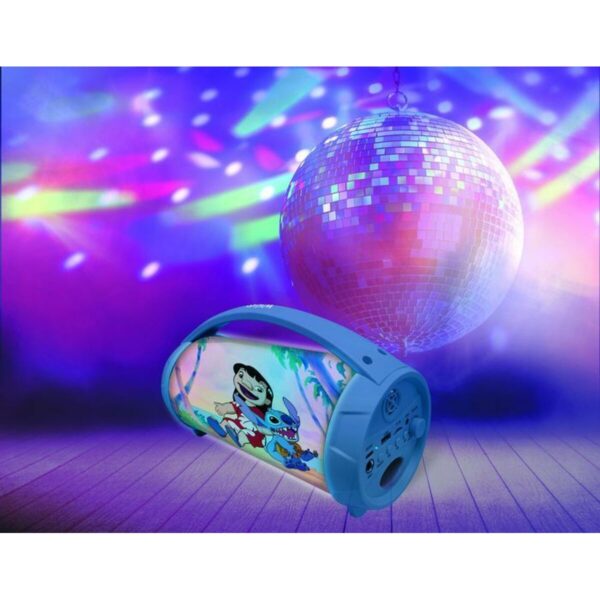 Bluetooth Speaker with Karaoke Microphone Lexibook Stitch Disney Blue - Image 3