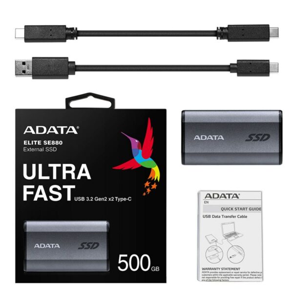 External Hard Drive Adata SE880 2,5" 500 GB SSD - Image 7