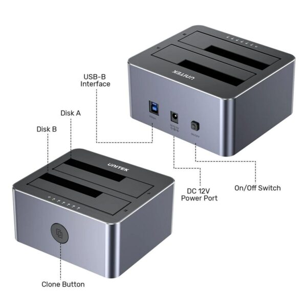 Charging base Unitek Y-3026GY01-EU - Image 4