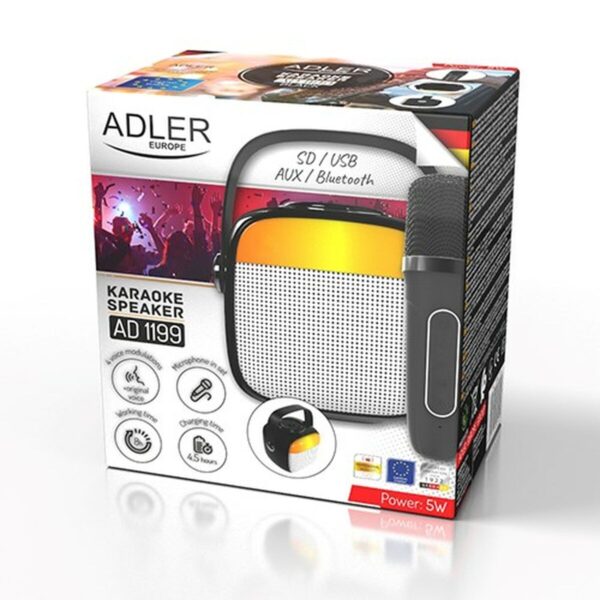 Portable Bluetooth Speakers Adler AD 1199b Grey - Image 7