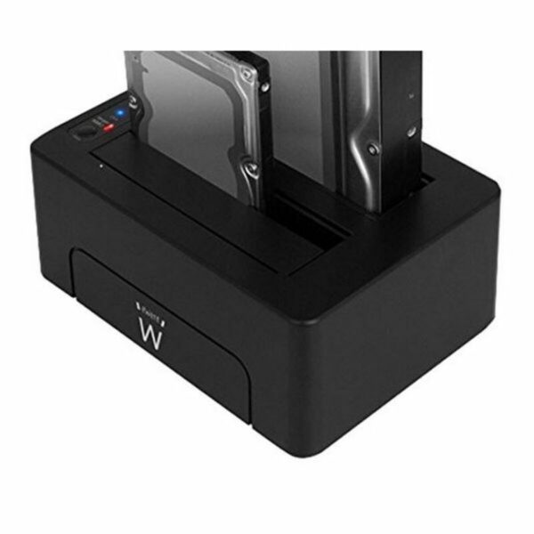 Dual Dock Station Ewent AAACET0186 Dual 2.5"-3.5" USB 3.1 ABS Black - Image 3