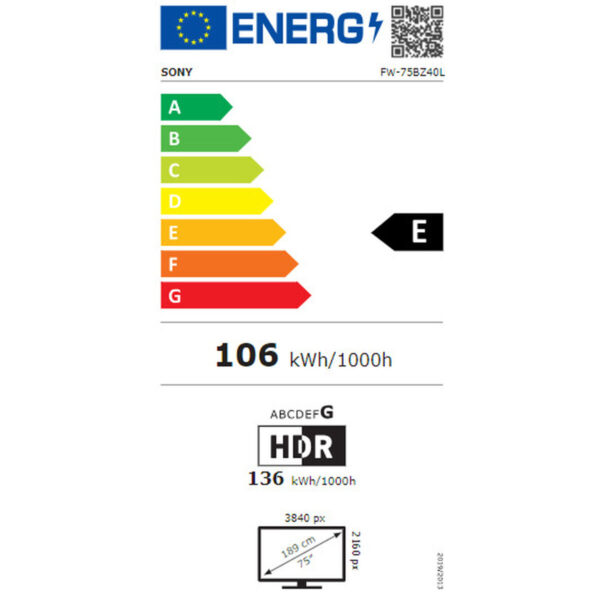 Videowall Monitor Sony Pro BRAVIA FW-75BZ40L 75" 4K Ultra HD - Image 5
