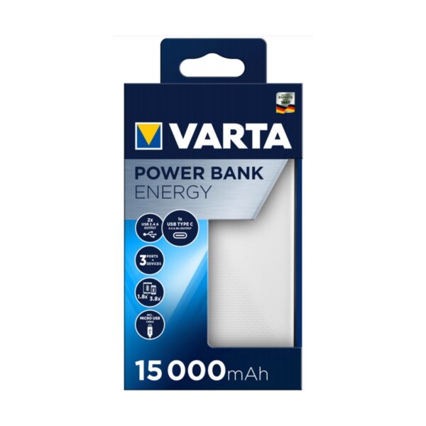 Power Bank Varta Energy 15000 Black/White 15000 mAh - Image 2