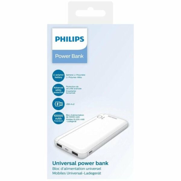 Powerbank Philips DLP1810NW/62 White 10000 mAh - Image 2