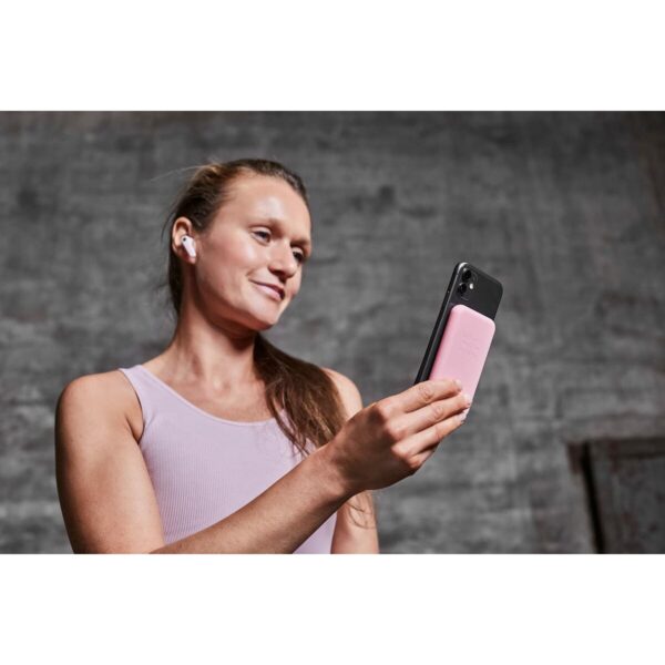 Power Bank with Wireless Charger Kreafunk Pink 5000 mAh - Image 4