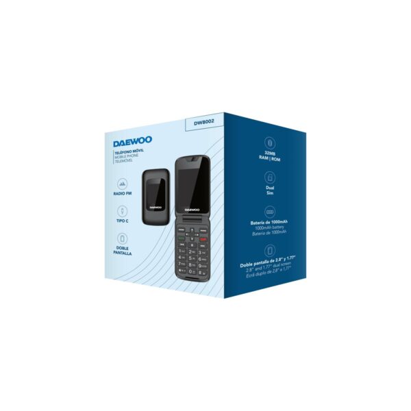 Mobile telephone for older adults Daewoo 2,8" 32 GB Black - Image 3